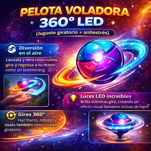 Ovni volador led para divertirse y matar el aburrimiento