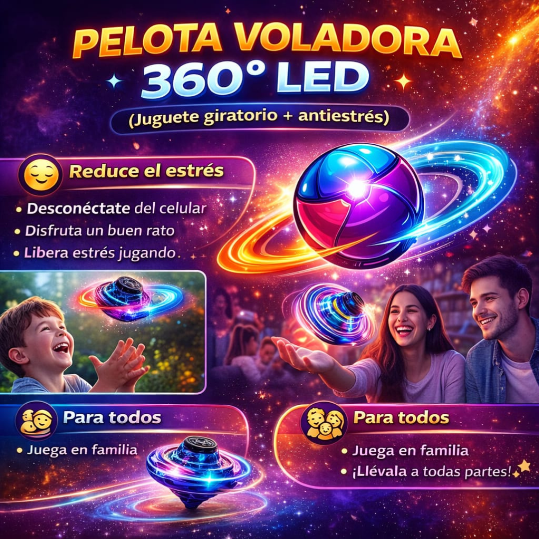 Ovni volador led para divertirse y matar el aburrimiento
